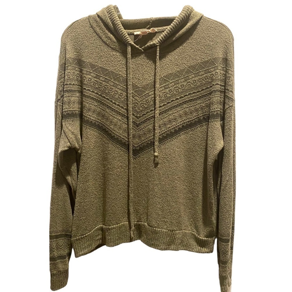 No Frills Los Angeles women's size XL soft lightweight green hoodie slouchy
